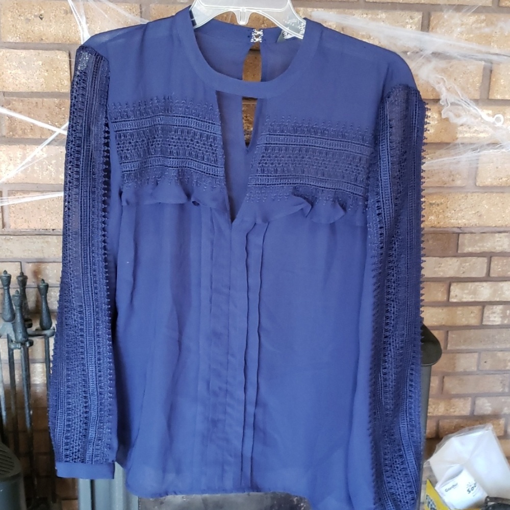 NWOT! Navy Blue Express blouse. Size L.